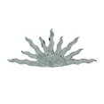 thumbnail image 3 of Zeckos Placa de decoración de jardín para el hogar con cara de medio sol de Metal galvanizado de 24 pulgadas Zeckos 99216, 3 of 4
