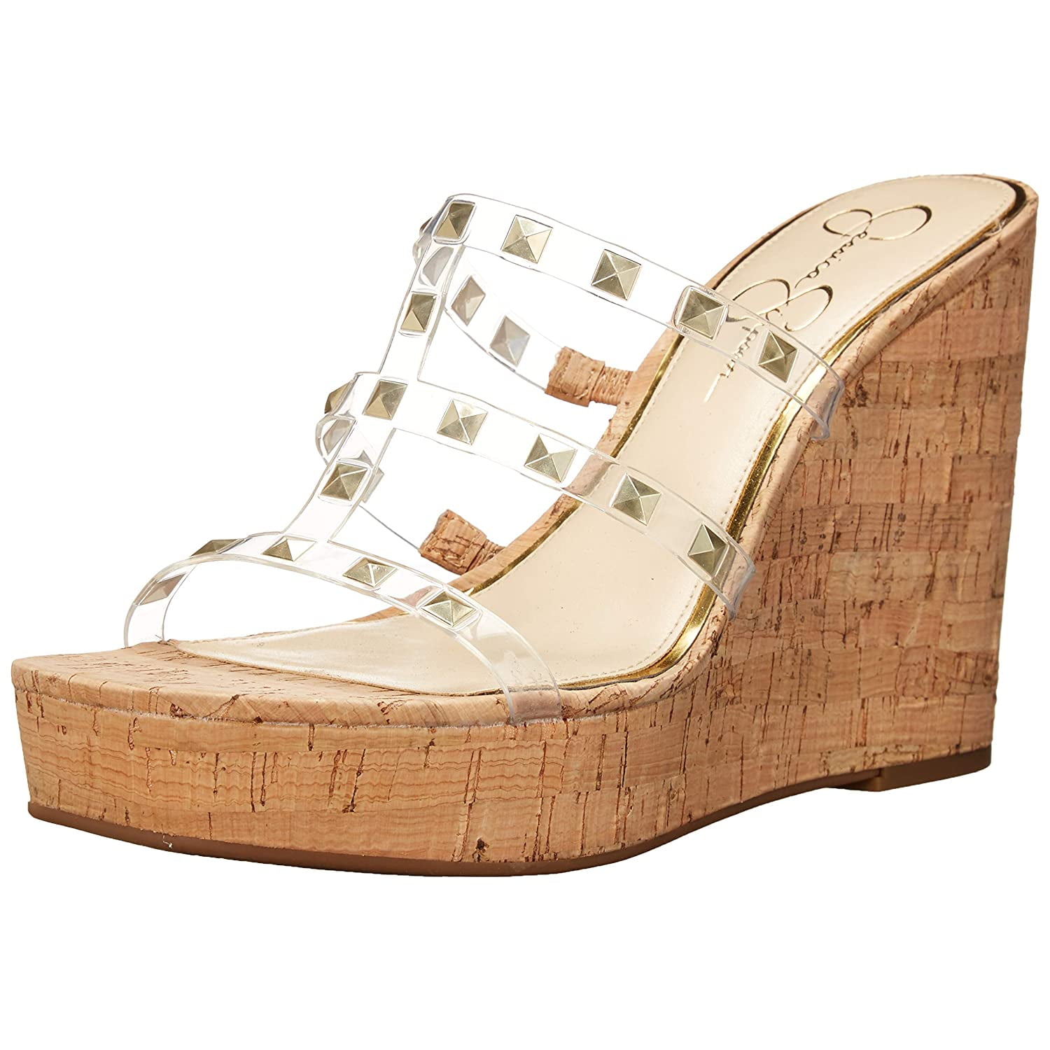 jessica simpson clear wedge