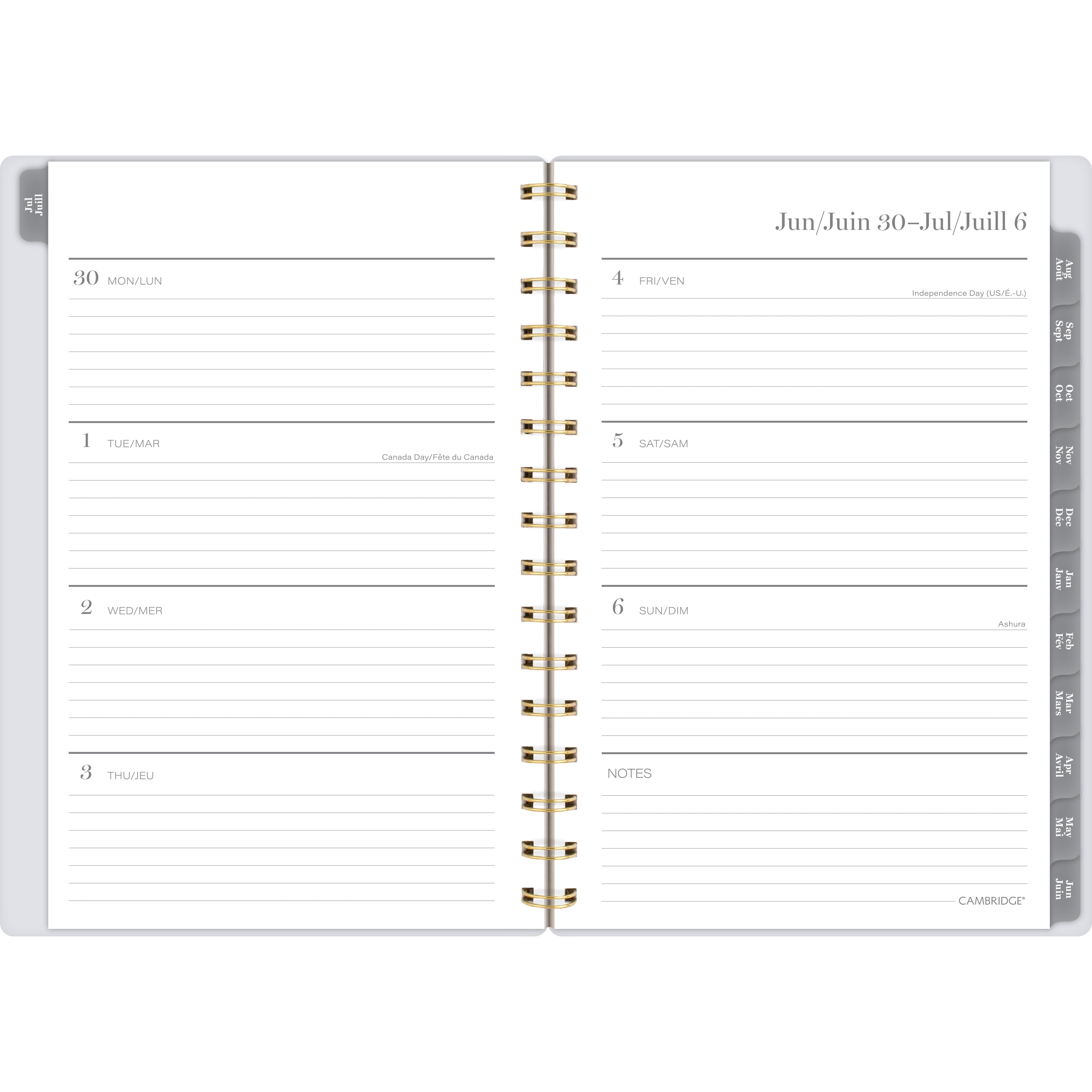 2025-2026 Cambridge® Colourful Floral Small Weekly Academic Year Planner