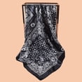 thumbnail image 3 of ZQUUVOU Square Satin Head Scarf for Women Silk Bandana Scarf Satin Hair Scarves Elegant Neck Scarf Hair Sleeping Wraps Black, 3 of 5