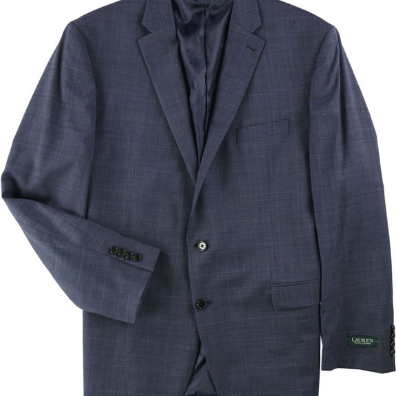 Ralph Lauren Mens Ultraflex Two Button Blazer Jacket, Blue, 41 Regular