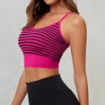 thumbnail image 2 of Fancifize Women Yoga Sleeveless Tshirts Workout Scoop Neck Striped Racerback Cropped Tank Tops Casual Slim Camisole, 2 of 6