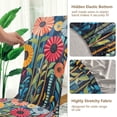 thumbnail image 5 of Yayeee 4 Pack Dining Chair Covers Stretch Parson Chairs Slipcovers Seat Protector, Orange Colorful Flowers, 5 of 6