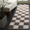 thumbnail image 2 of SAFAVIEH Natura Blazhe Checkered Runner Rug, Brown/Ivory, 2'3" x 8', 2 of 10