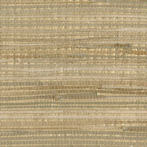 Kenneth James Zoho Neutral Foil Grass Wallpaper, 36-in by 24-ft, 72 sq. ft