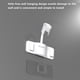 thumbnail image 5 of Cateissary Soporte de cabezal de ducha de 360 ​​°, soporte de cabezal de ducha autoadhesivo ajustable, montaje en pared con 2 ganchos, soporte para Juegos de accesorios de baño Blanco Cateissary HA005287-03B, 5 of 6