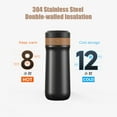 thumbnail image 3 of Coffee Kettle,2-layer Filter Mesh Maker Cup Coffee Cup Coffee Tea Coffee Cup Mesh Walled Stainless French Press With Stainless Steel Coffee Tea Portable Maker 2 Layer Steel And 2-layer 2 Layer Filter, 3 of 6