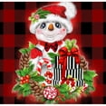thumbnail image 3 of Christmas Cutie Snowman 21x20 Black Modern Framed Museum Art Print Titled - Sheena Pike Art And Illustration, 3 of 5