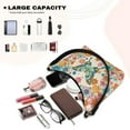 thumbnail image 5 of Kuiaobaty Butterfly Daisy Print Shoulder Purse for Women Large Capacity Vegan Leather Hobo Purse Tote with Zipper Closure Causal Sturdy Underarm Sling Bag for Travel, 5 of 7