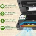 thumbnail image 3 of Vacuum Sealer Machine, HODAY 80kPa Food Preservation Sealing Machine with Built-in Cutter & Roll Storage, Dry Moist Mode, Food St, 3 of 5
