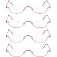 thumbnail image 3 of GFDYREE Half Reading Glasses Half Rim Metal Frame Glasses Spring Hinge Readers for Men and Women, 3 of 7