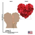 thumbnail image 2 of Red Roses Heart Cardboard Cutout, 2 of 3