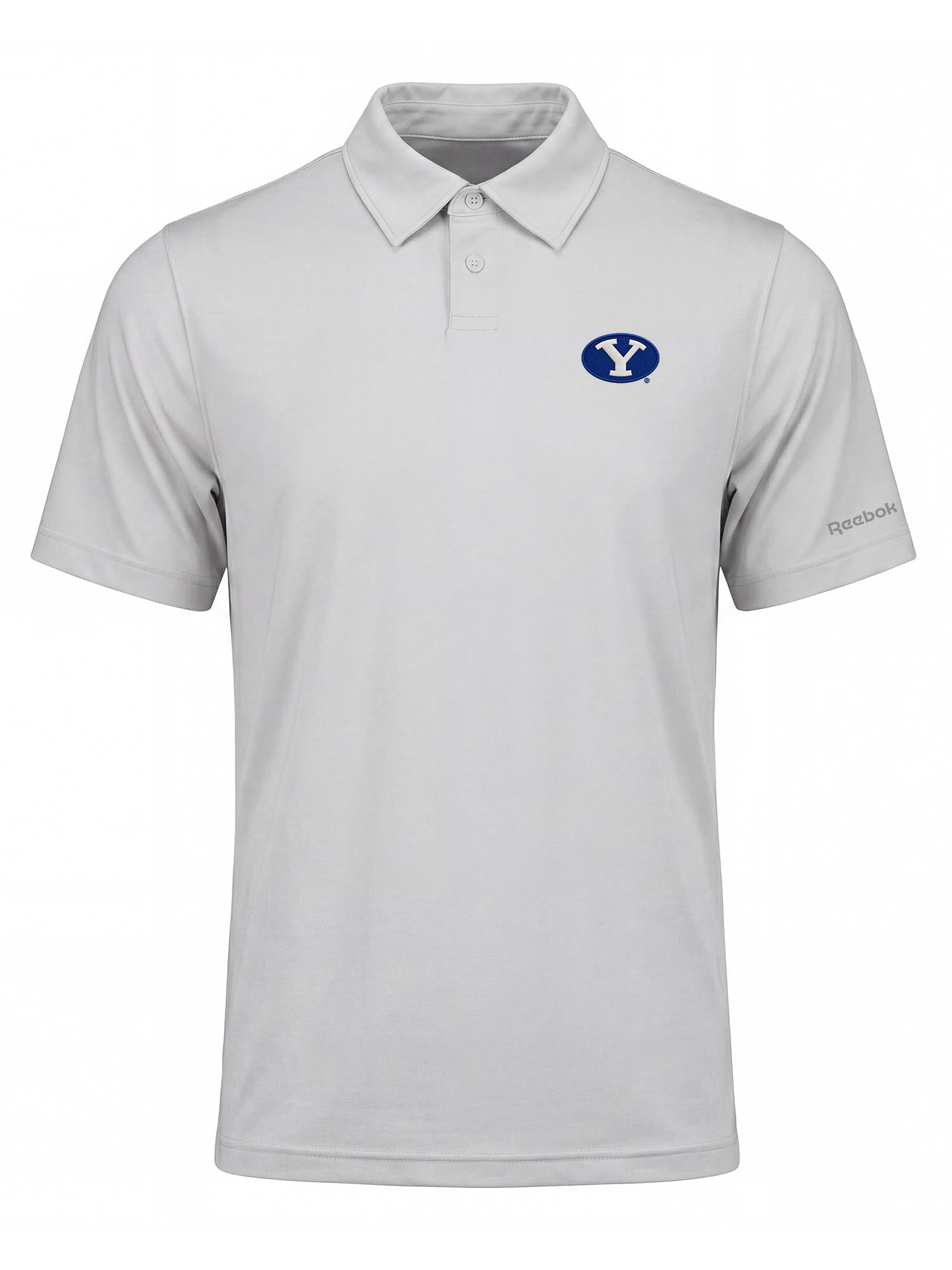 BYU Cougars Reebok Mens Gray Short Sleeve Polo Shirt