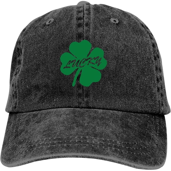Four Leaf Clover Lucky Baseball Cap Vintage Adjustable Washed Hats Cowboy Hats Denim Dad Hat for Men Women Boy Girl