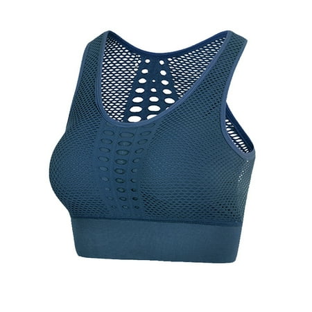 Pavied Sports Bra Push Up Bra Plus Size Bra Women s Large Sports Underwear Vest Hollow Gathered Yoga Fitness Bra Top Blouse Full Coverage Bras Full Coverage Bras Navy 2XL