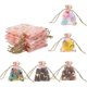 thumbnail image 5 of 100 bolsas de organza con estampado de corazones de 2,7 x 3,5 pulgadas, bolsas para joyas, bolsas de organza con cordón, bolsas de regalo para bodas, bolsas de caramelos, 5 of 5