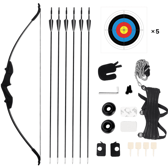 Petoto Bow and Arrow Set, 51" Recurve Bows for Adults/Beginners 31 lbs, Archery Set for Left and Right Handed Outdoor Target Practice