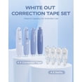thumbnail image 6 of Four Candies 6MM Retractable White Correction Tape, 4PCS White Smooth Pull Out Correction Tape with 4 Extra Refills,Tear-Resistant Tape Pen & Quick Drying (Blue), 6 of 7