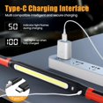 thumbnail image 4 of Magnetic Rechargeable LED Work Light, Under-Hood Work Light, Home Accessory Light Strip, Under-Hood Mechanic Light for Mechanics/Auto Repair/Garage 2pcs, 4 of 7