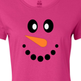 thumbnail image 4 of Inktastic Cute Smiling Snowman Face with Carrot Nose Women's T-Shirt, 4 of 5