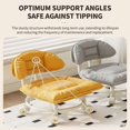 thumbnail image 3 of Rolling Low Stool with Backrest, 360° Swivel Roller Chair, Comfortable and Mobile, Perfect for Home, Office, Garage, Shop, 3 of 6