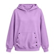 thumbnail image 7 of Nowekniz Women Oversized Drop‑Shoulder Fleece Hoodie Pullover Sweatshirt, Soft‑Touch Top With Large Kangaroo Pocket, Solid Color Casual Fall Daily Outfits, 7 of 7