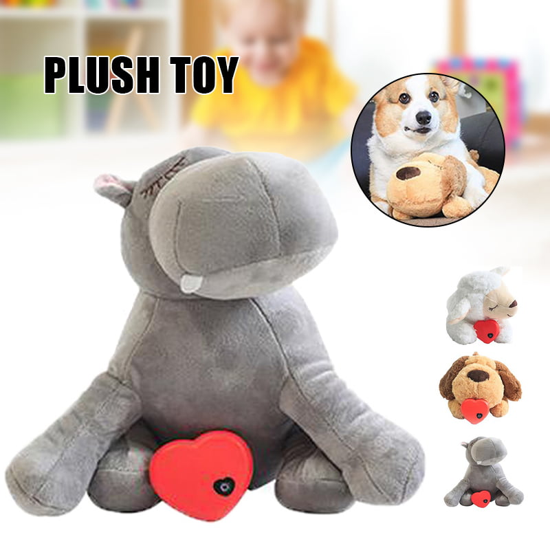 Newborn Puppies Sleep Aid Separation Anxiety Heartbeat Dog Toy with Remote Timing for Dogs Cats Puppy Behavioral Training Aid Toy for Anxiety Relief