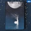 AkoaDa Luminous Cover Notebook Summer Night Crescent Moon Small Deer Series Color Page Notebook Creative Personality Hand Books Girls Dream Sky Diary