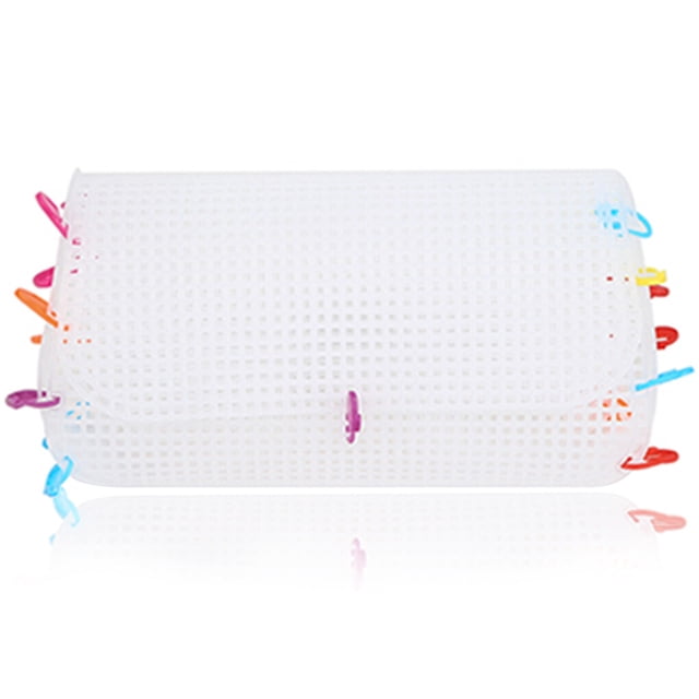 Bearachild Tela de malla de plástico para hacer cartera, bolsa de mensajero, gancho de hilo, suministros para manualidades, accesorio para Type11 NO11