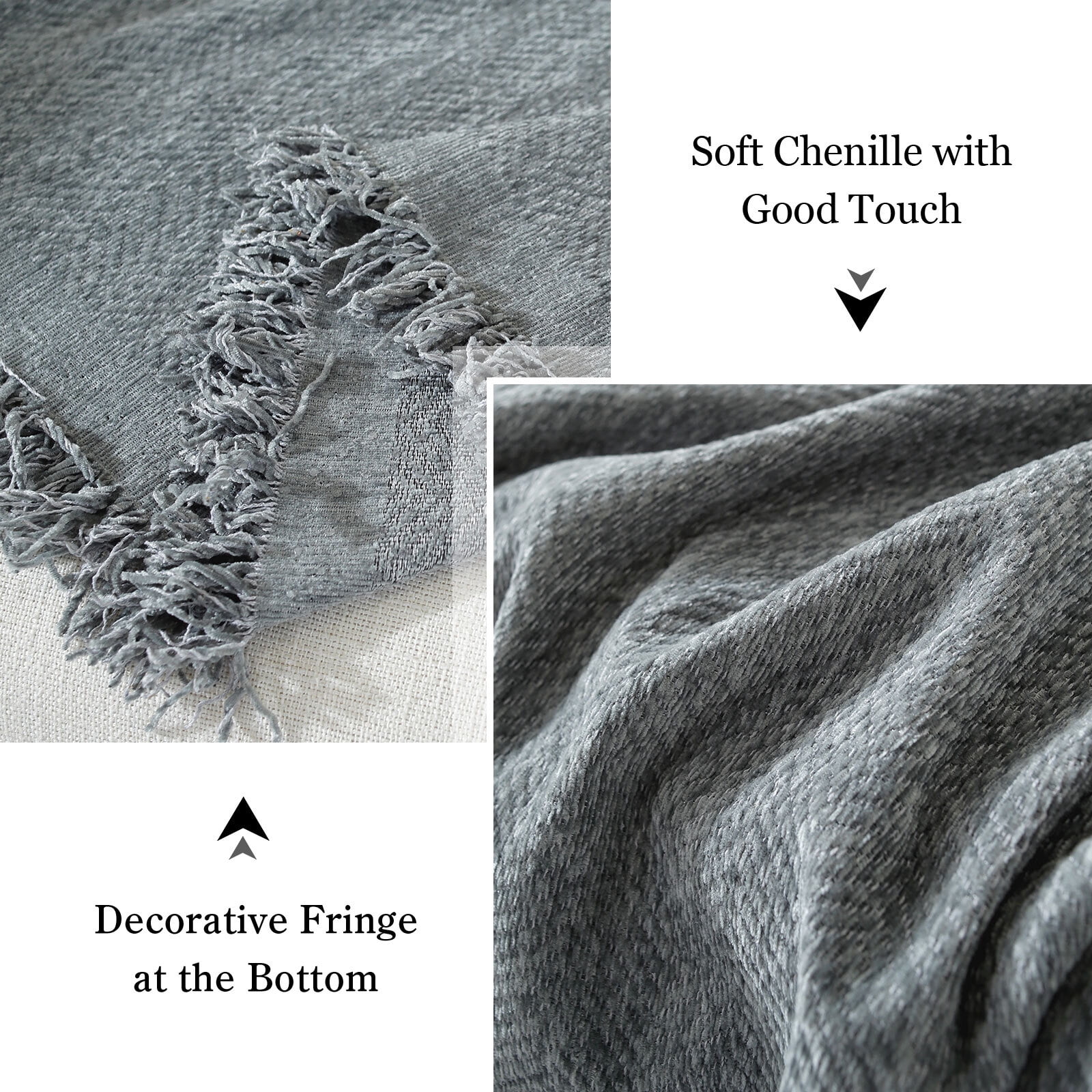 Chenille Couch Cover Pet Friendly Sofa Cover Washable Reversible Sofa Slipcover for Sectional Sofa, Loveseat, 2 or 3 Cushion Couch, Corner Sofa, Futon Cover