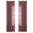 thumbnail image 1 of Coofit Sheer Window Curtain Polyester Embroidery Simple Window Gauze Rod Pocket Curtain, 1 of 10
