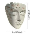 thumbnail image 3 of Sculptural Resin Hanging Face Planter, Wall Mounted Flower Pot for Outdoor Garden and Indoor Decoration, Unique Lightweight and Durable Design - Khaki, 3 of 3
