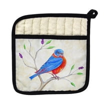 Betsy Drake Interiors Dick's Blue Bird Pot Holder
