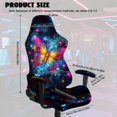 thumbnail image 6 of SEANATIVE Gaming Chair Covers with Zipper Decorative Dustproof Stretch Gamer Chair Cover with Armrest Covers Washable Fabric Non-Slip Office Armchair Slipcover, Butterfly Floral Galaxy, 6 of 7