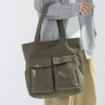 thumbnail image 4 of Heiheiup Canvas Bag For Women With Large Capacity 2024 New Fashionable And Versatile Single Shoulder Bag Student Commuting Portable Bag For Men, 4 of 8