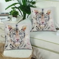 thumbnail image 2 of MKHERT Watercolour Painting Of White Tiger Throw Pillowcase Pillow Cover Cushion Couver 18x18 inch, Set of 2, 2 of 2