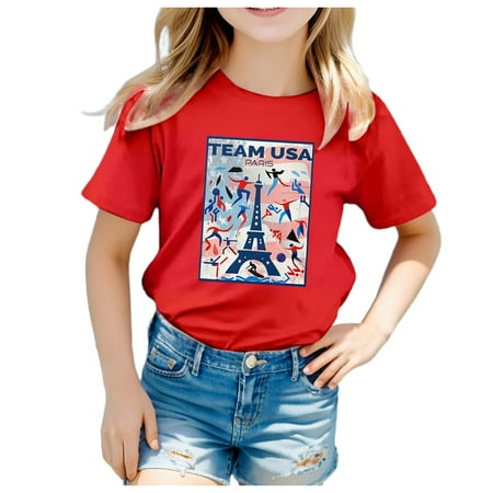 

Unisex Kids Print Tee Boy Girl Funny T Shirts Short Sleeve Round Neck Top for 3 13Y Sleeveless Boys Shirts Athletic Set Boys Active Shirts Boys Graphic Muscle Tops for Toddler Boys Dry Pack Boy Short