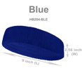 thumbnail image 7 of Couver Large & Thick Plain Solid Basketball Head Sweatband, Solid Blue, 3 Pack, 7 of 7