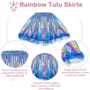 Unicorn Costume Kids Tutu Skirt for Girls with Unicorn Wings Headband Unicorn Dress for Birthday Outfit Christmas New Year Cosplay