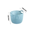 thumbnail image 2 of Imitation Rattan Desktop Storage Basket for Toiletries & Kitchen Organization | Durable Plastic with Double Openings, Secure Seal, Easy to Clean & Transparent Design, 2 of 5