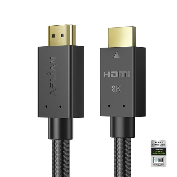 8K HDMI Cables 6 ft, Certified Ultra high Speed HDMI 2.1 Cable 48Gbps 4K120Hz 8K60 144Hz eARC HDR10, HDCP 2.2& 2.3 3D,
