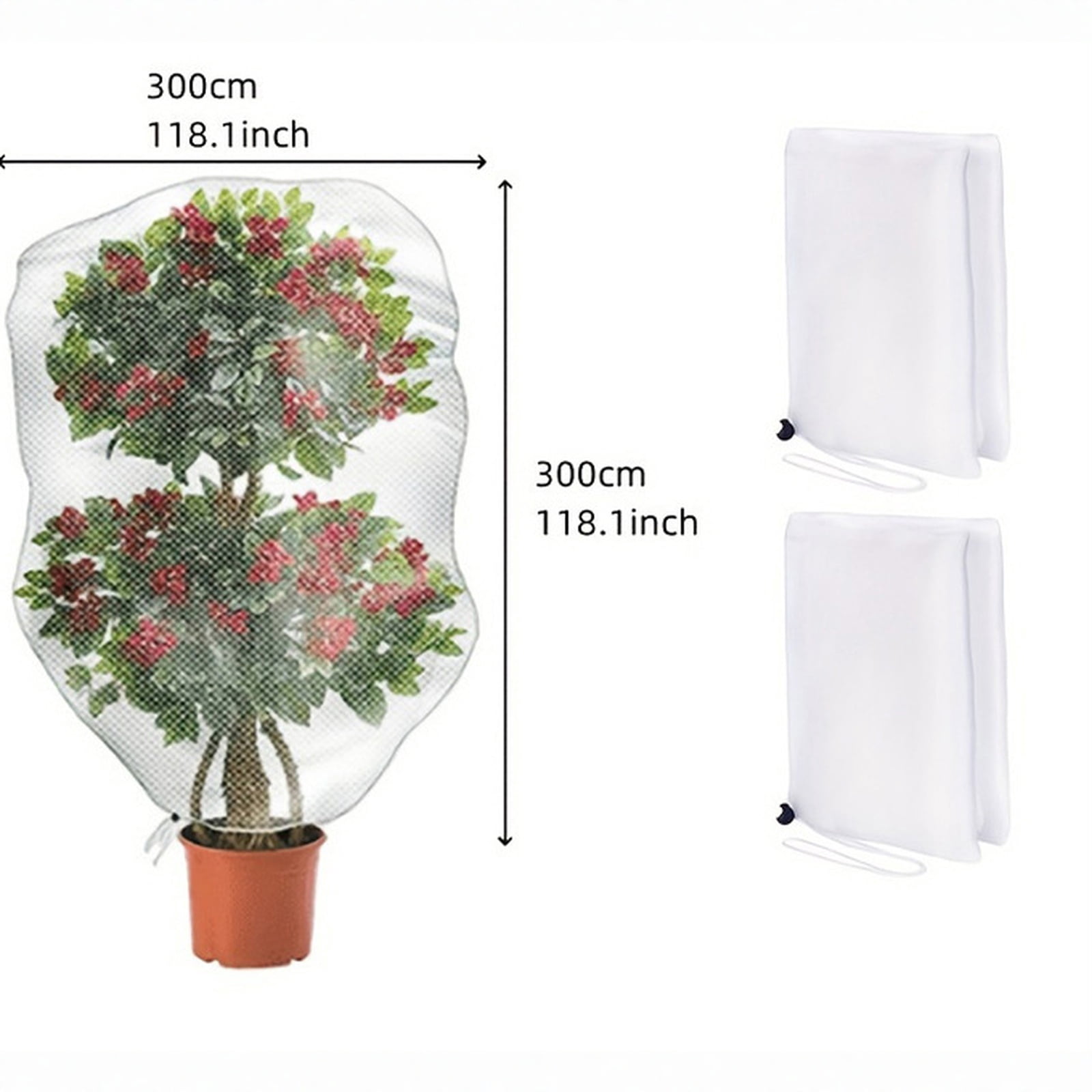 SHULIN 60 Mesh Thicken Garden Netting Protection Fly Barrier, Ultra-Fine Mesh Screen Plant Covers for Raised Bed, Greenhouse Accessories – Protective Garden Netting for Vegetables & Fruits 3x3M