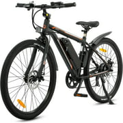 Ecotric Black 26 In. 36V 350W Electric City Bicycle e-Bike Removable Battery 7 Speed Pedal Assist