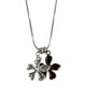 thumbnail image 1 of Sturdy and Comfortable Floral Necklace Fashionable Stainless Steel Flower Pendant Necklace with Flexible Snake Chain, 1 of 4