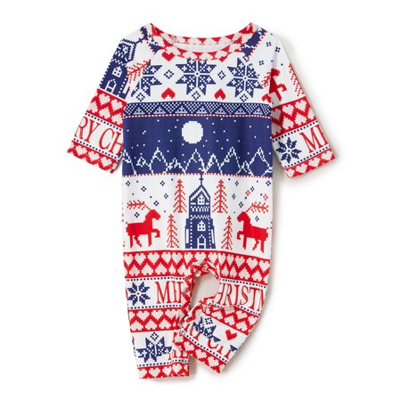 

Bmnmsl Family Matching Christmas Pajamas Romper Cartoon Long Sleeve Jumpsuits Sleepwear