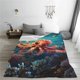 thumbnail image 5 of Balery Underwater Plant Octopus Manta de Felpa Suave y Acogedora – Cobija de Franela Aterciopelada para Cama, Lavable y Cálida para Sofá, Mascotas, Transpirable-80"x60", 5 of 7