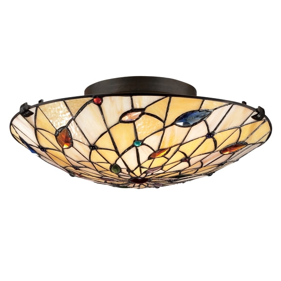 Quoizel TF1409SVB Tiffany Flush Mount - Vintage Bronze