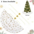 thumbnail image 7 of Vafful Christmas Tree Skirt 36'' Plush Skirts Decorations for Merry Christmas Party Christmas Tree Mat White and Gold Snowflake Faux Fur Tree Skirt, Xmas Tree Skirt Christmas Holiday Decorations, 7 of 7