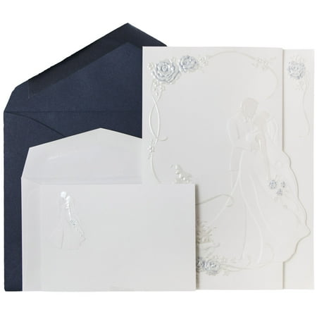 jam paper wedding invitation combo sets 1 small and 1 large white