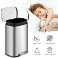 thumbnail image 4 of Gymax 13.2 Gallon Trash Garbage Can Stainless Steel Airtight Soft Close Bin W/ Bucket, 4 of 10